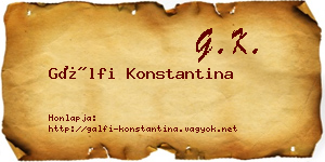 Gálfi Konstantina névjegykártya